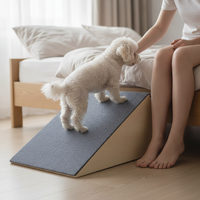 Wooden Pet Stairs Ramp for Small Dogs and Cats - Portable Pet Ladder Steps