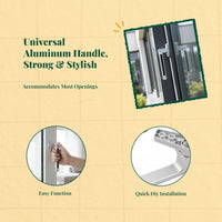Aluminum Alloy pane Handle, Casement pane Handle, Rotating Crank, Universal Replacement, effortless function, Easy Installation