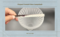 Striped frosted glass lamp shade