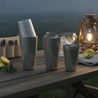 Etched Boston Shaker Polished Shaker with Mixing Tin Long-Lasting Drink Mixer Sturdy for Mixologists, Bartenders, Home Establishments