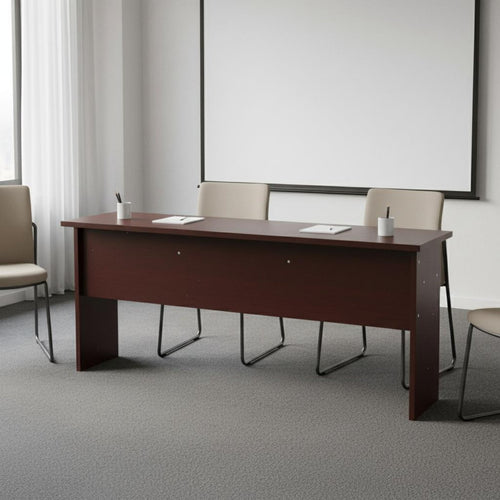 2-Person Seminar Table Sturdy Construction Office Furniture Thickened Surface Auditorium Desk for Students, Conference Rooms, Auditoriums, Classroom