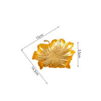 Metal Leaf Dish Zinc Alloy Leaf Shaped Tray Rustic Look Jewelry Dish for Dressing Table