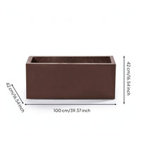 Cement Planter Box Stone-Like Rectangular Planter Box Matte Plant Container for Gardeners, Homeowners, Balcony, Garden, Courtyard