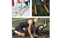 Foldable Agility Ladder Connectable Agility Ladder with Storage Bag Portable Flat Rung for Athletes, Coaches, Obstacle Workouts
