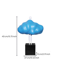 Figurine with Square Base Sculptural Abstract Sculpture Stylish for Sideboard