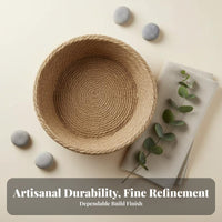 Hand-Braided Storage Bowl Handmade Organizing Bin Decorative for Office, Parents