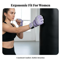 2 Pieces Long-Lasting PU Leather MMA Gloves Adjustable Wrist Support Half Finger Boxing Gloves Shock Absorbing Padding Kickboxing Training Mitts Enhanced Grip for Women, Kids, Muay Thai