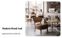 Wood and Iron Dining Set Minimalist Design Outdoor Furnishings utilitarian aesthetic for Cafe Owners, Homeowners
