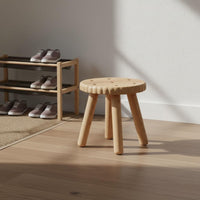 Wooden Shoe Bench Solid Wood Wooden Stool Long-Lasting for Entryway