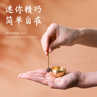 跨境迷你颂钵精油摆件手工铜钵音疗静心冥想舒缓解压送礼一件代发