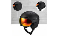 Integrated Ski Helmet with Visor Padded Snowboard Helmet with Visor Vented Adjustable for Skiers, Snowboarders, Adults, Skiing, Snowboarding, Winter Sports