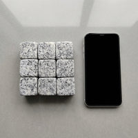 Birthday Gifts for Him and Man Cave Decor, Set of 6 Granite Whisky Stones with Grinding Process, 2cm Drink Chiller, Cooling Stones for Men