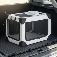 Car Pet Crate Easy to Carry Folding Dog Crate for Road Trips