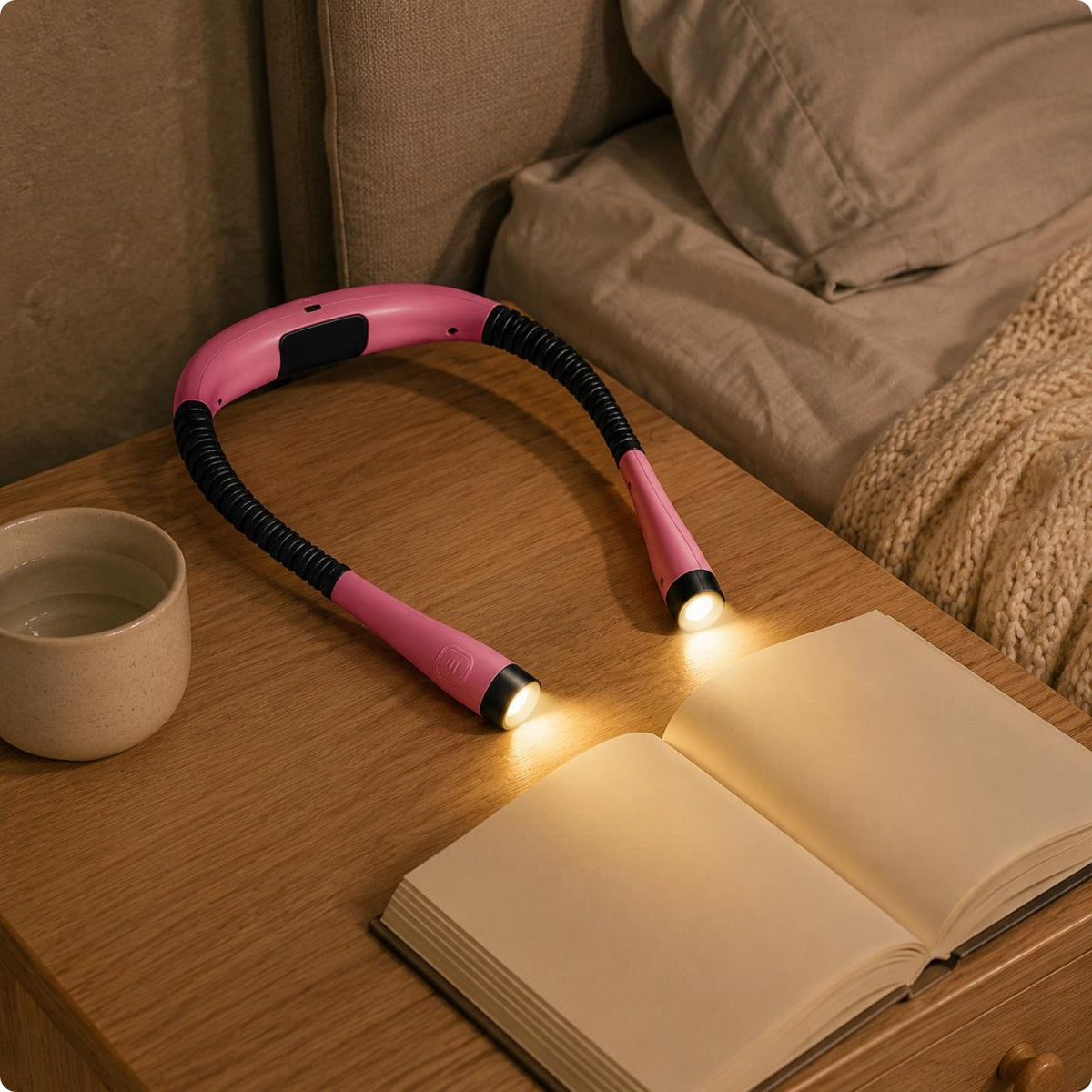 LED Neck Reading Light Flexible Arms Hands-Unrestricted Reading Light Long