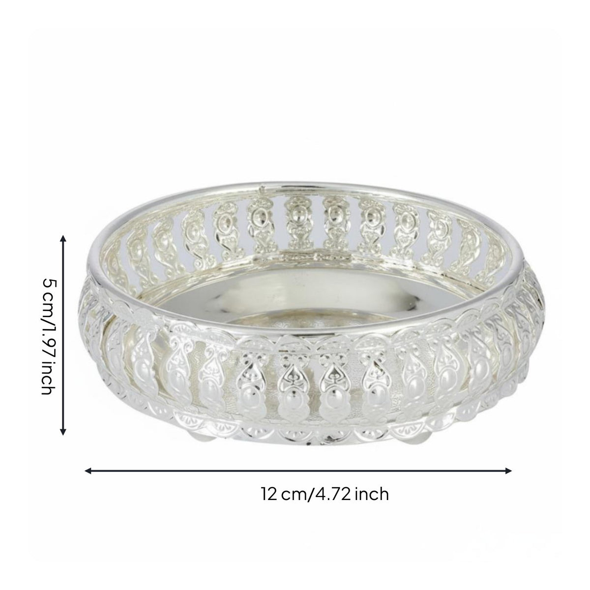 Metal Fruit Plate Shallow Openwork Fruit Bowl Multi-Purpose