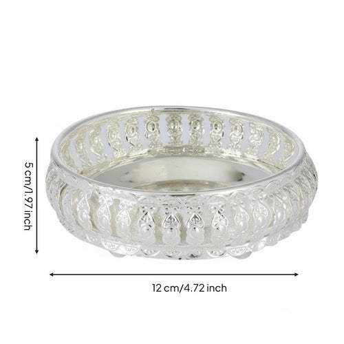Metal Fruit Plate Round Decor Item Shallow