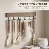 Cabinet Wall Decor Organizer, Vintage Style Utensil Holder & Ladle Rack, Mounted Kitchen Hooks for Hanging No-Drill Closet Storage