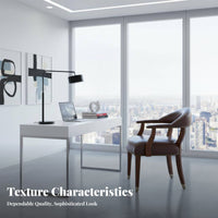 Chinese Circle Armchair Sturdy Wood Frame Accent Chair Leather Seat Archedd Armrests for Readers, Coffee Shop, Office