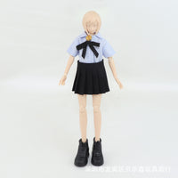 1/12兵人衬衫短裙6寸BJD12分娃衣服手办模型机娘SHF可动人偶衣服
