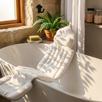 Anti-Slip Bath Cushion Mesh-Textured Full Body Bath Pillow Soft for Bathing