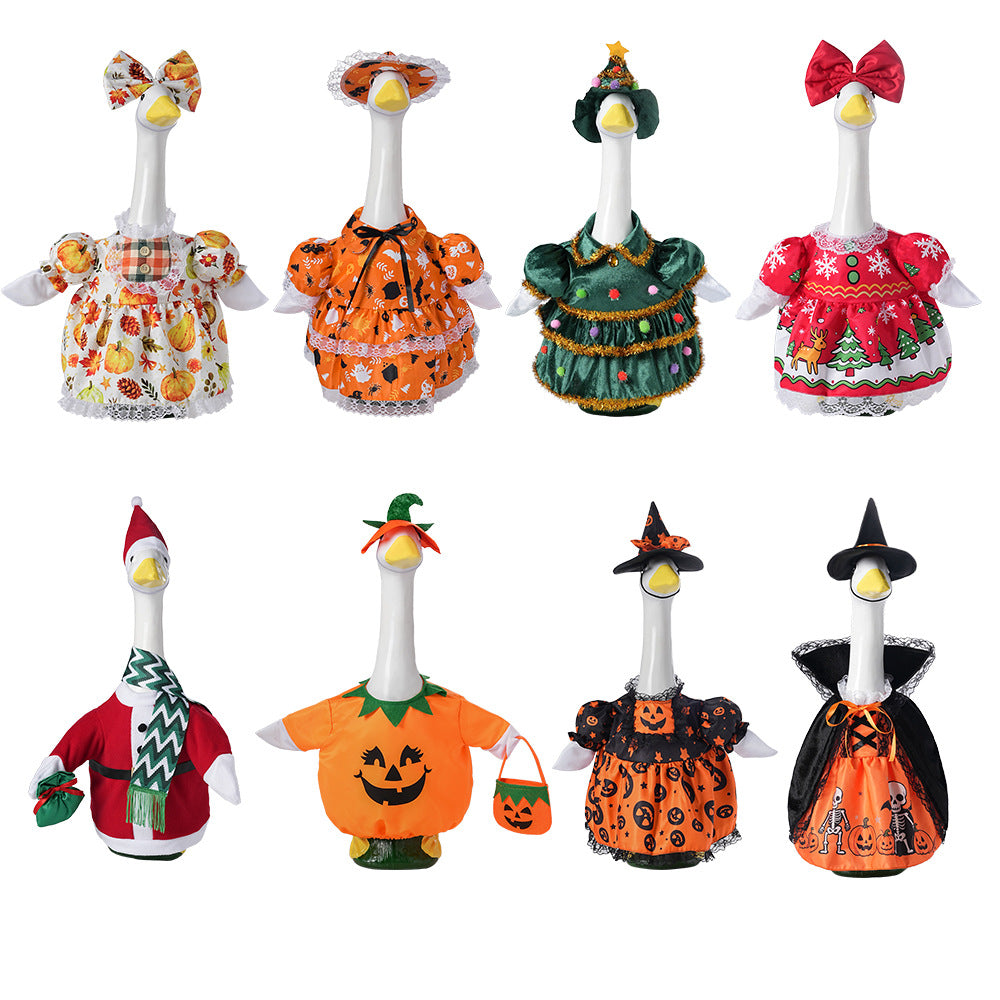 23-Inch Goose Costume for Holiday Porch Decor - Christmas, Halloween, Thanksgiving