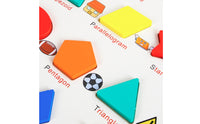 Smooth Educational Puzzle Child-Centered Puzzle Board Preschool Shape Sorter Tactile for Preschoolers, Toddlers, Kids, Home, Classroom
