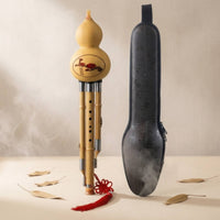 Gourd Flute with Storage Bag Bamboo Gourd Flute   for Beginners, Performance