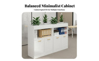 1 Piece Credenza with Planter Office Partition Cabinet Low Profile Filing Cabinet Storage with Engineered Wood Suitable for Office Workspace Privacy Organization