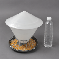 Automatic Chicken Feeder, 50cm Wet Weather Poultry Feeder, 60kg Large Capacity Outdoor Feed Trough for Duck & Goose
