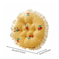 Round Seat Pad Floral Print Round Chair Pad Vintage Ground Pattern Pillow for Students, Bay Window