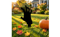 5 Pieces Outdoor Skeleton Hand Yard Stakes Black Skeleton Hand Garden Stakes Haunted Eerie for Halloween