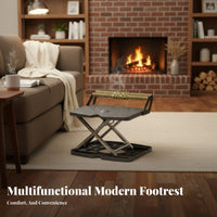 Adjustable Padded Footstool Non-Slip Surface Adjustable Under-Desk Footrest