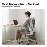 Reclining Mesh Office Chair with Footrest 360-relaxsign and engineeringgree rotate Computer Seat