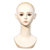Mannequin Head Realistic Display Bust Hairpiece Display Head for Photo Studios