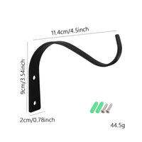 Wall-Attached Plant Bracket Easy to Install Hanging Plant Bracket Rust Resistant Bird Feeder Hanger for Patio, Porch