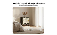 2-Drawer Nightstand Retro Aesthetic Bedside Table Multi-Functional for Bedroom