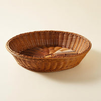 Shallow Fruit Basket Open Weave Storage Item Raised rimed