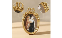Oval Picture Frame Antique-Style Oval Photo Frame Decorative for Gallery Wall