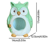 Owl Resin Bird Feeder for Outdoor Garden Hanging