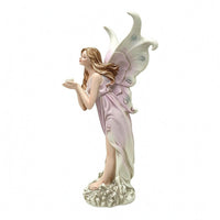 Winged Fairy Figurine Finish Standing Fairy Statue Moth-Like Appendages