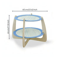 Cat Perch with Wooden Frame Reversible Cat Perch Bed Natural