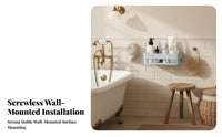 Adhesive Shower organizer No Drilling Multi-Tier surface Organizer Space-Saving