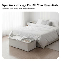Rolling Underbed Drawer With casters Flat Rolling container slimline Design