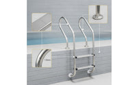 Stainless Steel Pool Ladder Rust Resistant Pool Ladder with Handrails Anti-Skid