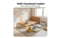 Space-Saving Extendable Slatted Daybed 2-in-1 Design Sofa Bed Multifunctional transformable Couch Easy Pull-extendable Mechanism for Children, Apartment Dwellers, Small Families, Bedroom, Studio