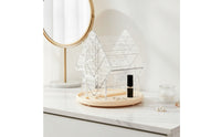 Rotating Cosmetic Organizer Clear Makeup Organizer with Rotating Base Compact Storage Shelf for Dressing Table