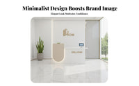 Modern Front Desk Large Storage Space Front Counter Easy to Clean Minimalist Reception Table for Salon Owners, Lobby, Company Entrance, SOHO