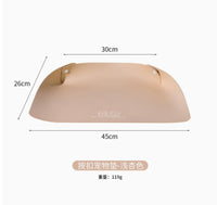 跨境皮革宠物餐垫猫咪碗垫半包围加厚防滑防水防油渍吃饭猫狗垫子