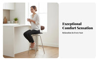 Wooden Seat High Chair With spinerest Bar Stool Minimalist Design for Dining Room