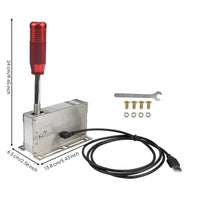 Realistic Sequential Shifter Metal PC Shifter with USB Cable Compact Controller Plug and Play for Gamers